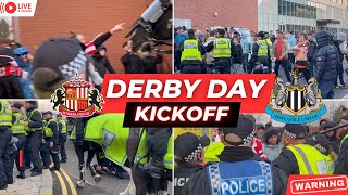 Derby Day Kickoff Sunderland Fans Clash with Police  Newcastle United  03 result nufc safc [upl. by Lorenza]