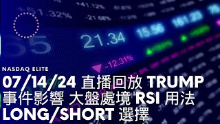 071424 直播回放 Trump事件影響 大盤處境 RSI 用法 longshort 選擇 [upl. by Agnes]