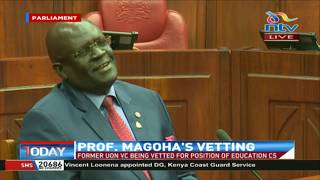 Education CS nominee Prof Magoha summarises CV [upl. by Laurentium831]