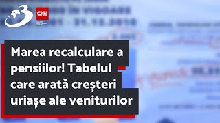 Marea recalculare a pensiilor Tabelul care arată creșteri uriașe ale veniturilor [upl. by Motteo]