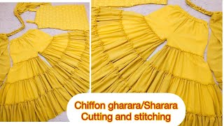 GhararaSharara Cutting and Stitching  Gharara EASY makingLatest Sharara Dress Design [upl. by Burget]