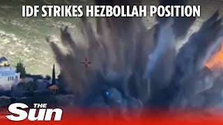 Israeli forces STRIKE Hezbollah base in southern Lebanon as crossborder tensions escalate [upl. by Coy]