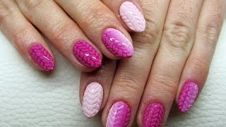 Sweater ombre nails  Jak zrobić sweterkowe paznokcie Basevehei [upl. by Lindemann]