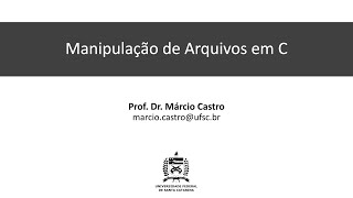 Manipulação de Arquivos em C [upl. by Leziar]