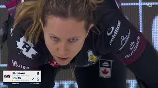 Homan calls an audible to beat Fujisawa  Princess Auto Players Championship Top Plays [upl. by Hairom]