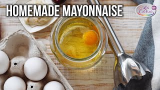 Making Homemade Mayonnaise with an Immersion Blender in 1 Minute [upl. by Nosliw921]