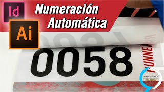 Como hacer numeración automática en Illustrator e indesign con Data variable [upl. by Einatsed823]