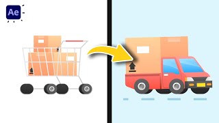 2D Delivery Motion Graphics Animation in After Effects Tutorials [upl. by Weyermann]