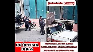 ¡ALBAÑILES PONEN EN SU LUGAR A POLICÍAS ABUSIVOS INTENTAN LLEVARSE MOTO Y LOS MAISTROS LO IMPIDEN [upl. by Sidran531]