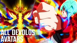 ALL DEVOLOS  DIABOLOS AVATARS IN EVERY BEYBLADE BURST SEASON [upl. by Eam173]