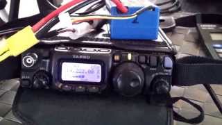 VK3XPT QRP with G2YT  using the FT817 and AlexLoop from indoors [upl. by Cassilda]