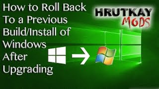 Tutorial How to Roll Back to a Previous Windows Install After Upgrading [upl. by Wiencke]