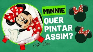 Pintura em toalha de lavabo Minnie [upl. by Notsa]