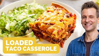 Loaded Taco Squares Casserole  The perfect recipe to load up on your favorite toppings [upl. by Uahsoj205]