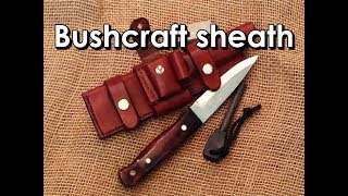 Making a leather sheath for a bushcraft knife [upl. by Ahsitneuq]