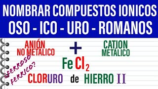 Cómo NOMBRAR compuestos QUIMICOS  IONICOS Anión y Catión  STOCK y Nomenclatura [upl. by Yllrebmik177]