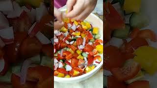 How To Make Arabic Fattoush Salad  How To Make Arabic Fattoush Salad Dressing  Shorts [upl. by Leitnahs]