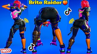 New Fortnite Brite Raider Skin Showcase Thicc 🍑😍 Top Tiktok Emotes amp Dances 😘 Hottest C5S3 Outfit😜 [upl. by Esmeralda243]