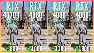 RTX 4070 TI SUPER vs RTX 4080 vs RTX 4080 SUPER vs RTX 4090  Test in 20 Games [upl. by Gnolb]