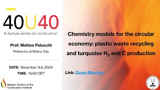 Matteo Pelucchi  Chemistry models for the circular economy [upl. by Dorraj384]