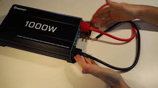 How to connect a battery to the Renogy 1000w 12v to 230v Pure Sine Wave Inverter [upl. by Nariko]