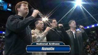 ACOUSTIX Quartet National Anthem for Dallas Mavericks  February 2010 [upl. by Ardnasxela]