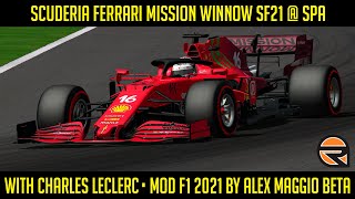 rFactor Scuderia Ferrari Mission Winnow SF21  SpaFrancorchamps with Charles Leclerc [upl. by Peatroy]