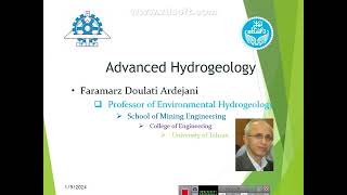 Advanced Hydrogeology Chapter 1 part 1 [upl. by Bonnell]