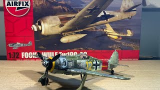 Airfix 172 FockeWulf FW190 A8 Build and Review [upl. by Wixted]