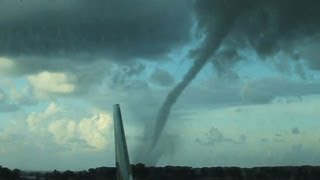 Two Tornadoes Approach Busy Airport In Rome [upl. by Mukerji]