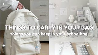 Things you should keep in your school bag bag essentials ♡ [upl. by Nelleeus340]