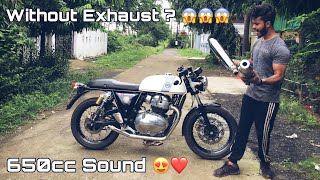 RE Continental Gt 650 with No Exhaust Sound 😱😱  Gopro Hero 7 black  Cinematic [upl. by Fernyak]