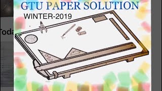 GTU Solved paper  BEwinter2019  Part1 Gujarati   Engineering graphics and design  3110013 [upl. by Adleme]