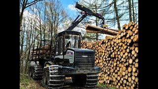 🌲 Logsetlogging • Logset 8F GT • Forstunternehmen Krüger • Forwarder in Action • Part2 🌲 [upl. by Aehcsrop]