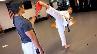 Advanced TKD Combos  Footwork  Kicks [upl. by Camarata]