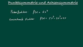 Funktionen Punktsymmetrie und Achsensymmetrie [upl. by Liatris]