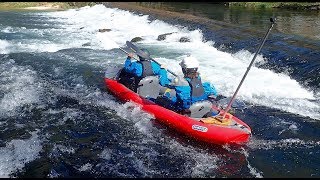 Kayak gonflable Thaya biplace  Rivière Loue Mouthier à Vuillafans [upl. by Nysa]