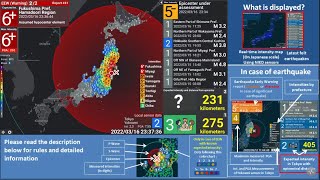 M74 Earthquake in Japan Off Fukushima Prefecture [upl. by Osborne]