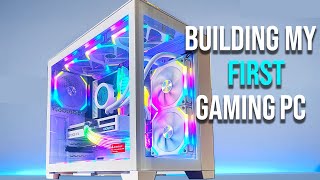 Building My First Gaming PC With No Experience ALL WHITE BUILD [upl. by Yrtnej]