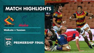 Premiership Final  Waikato v Tasman Bunnings NPC 2021 [upl. by Kernan]