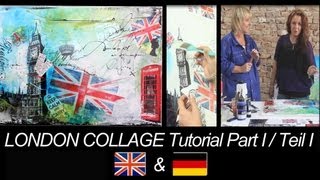 London Collage in Acryl Tutorial german amp englisch Deutschamp Englisch by zAcheRfineT [upl. by Albur149]