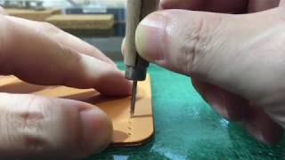 Hand Stitching Leather  Part 1  Leather Craft  Saddle Stitch [upl. by Buxton232]