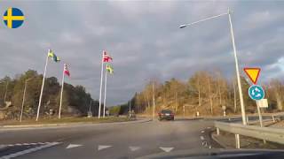 SWEDENNORWAY Border Crossing at Svinesund Old bridge [upl. by Nauqes]