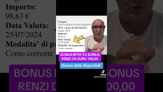 bonus Renzi 100 euro nuovi pagamenti youtube pagamenti shortvideos viralvideos viral shorts [upl. by Martin]