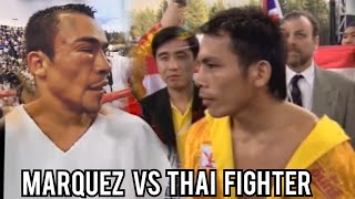 Marquez eye trouble against Thai Fighter Jandaeng Interim Championship champion thailand [upl. by Anialahs409]