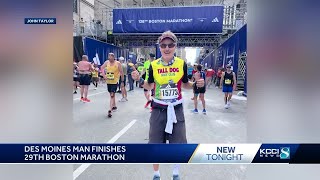 Des Moines man completes his 29th Boston Marathon [upl. by Hartley399]