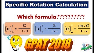 GPAT 2018 Specific rotation Calculation Important topic [upl. by Theda]