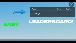 How to make a leaderboard in roblox studio 20232024 [upl. by Anneuq]