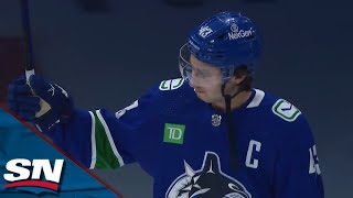 Quinn Hughes Welcomed As Canucks 15th Captain Ahead Of Home Opener [upl. by Gnohp]