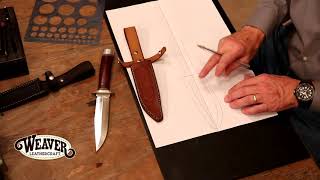 Leather Knife Sheath Instructions Chapter 1 Creating a Pattern [upl. by Burra472]